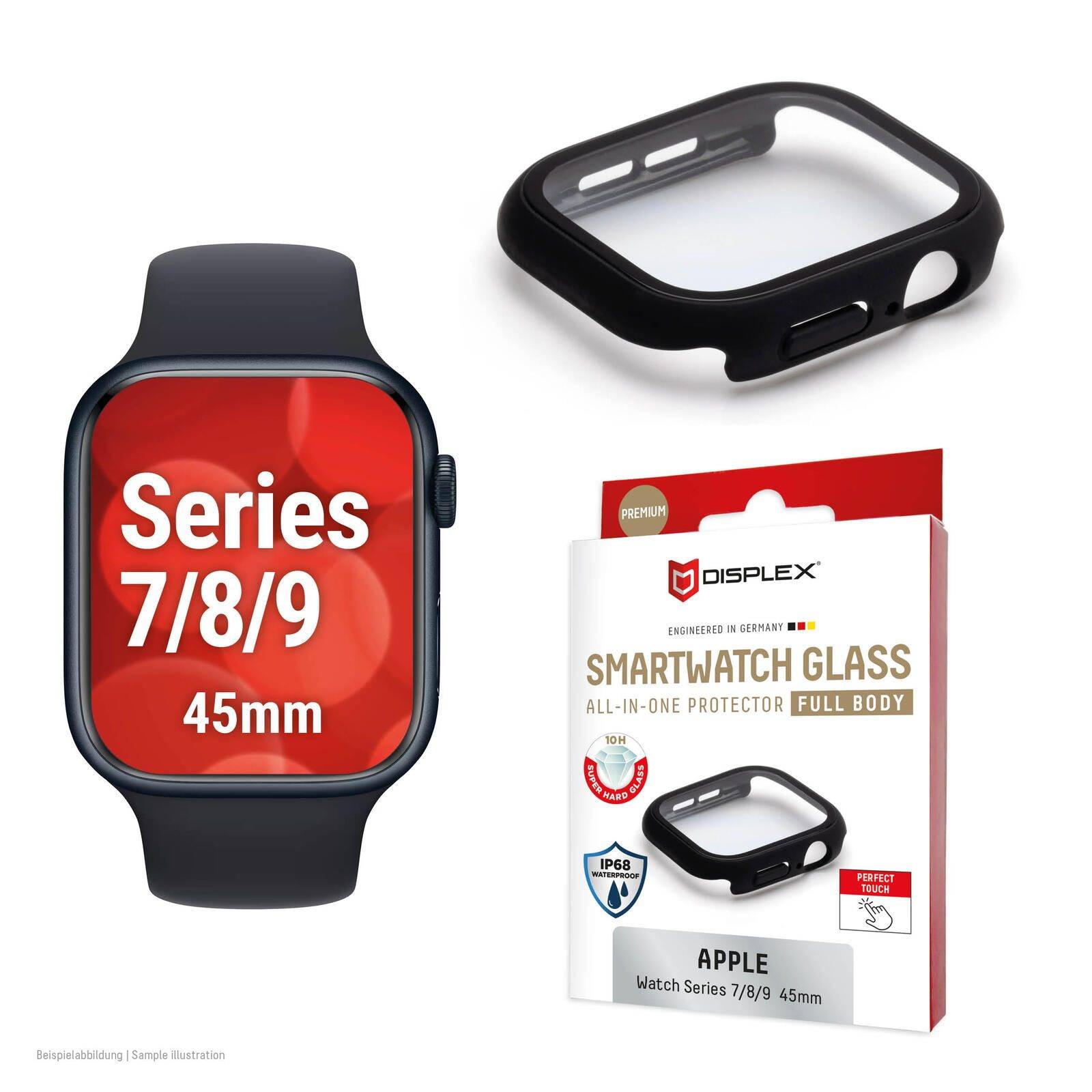 E.V.I. 02131, Displayschutz, Smartwatch, Transparent, Apple, Apple Watch 10 (42mm), Polycarbonat (PC), Gehärtetes Glas-0