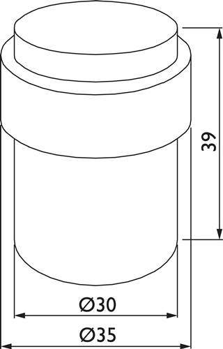 Bodentuerpuffer 3693 TS D.35mm H.39mm ma Dübelmontage TECWERK-3
