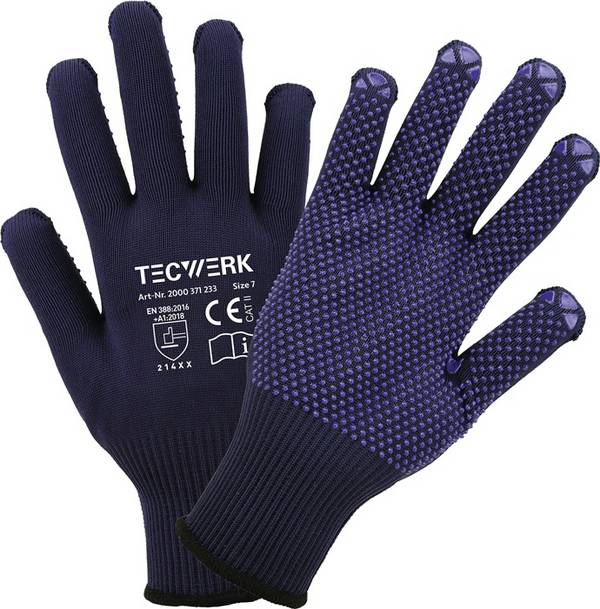 Handschuhe Isar Gr.8 blau EN 388 PSA II TECWERK