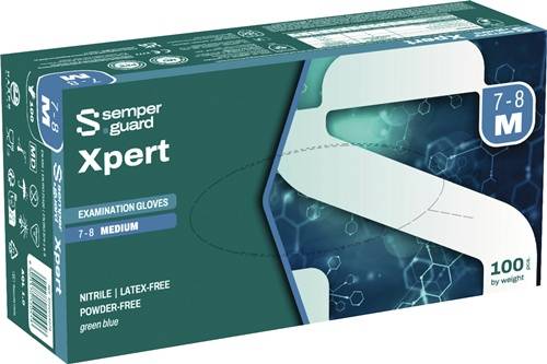 Einw.-Handsch.SEMPERGUARD XPERT Gr.8-9 blau Nitril 100 St./Box-0