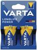 Varta Consumer Batteries GmbH & Co. KGaA Batterie Longlife Power D Bli 2 1,5V D-AM2-Mono 16500 mAh LR20 4920 2 St./Bl. 4