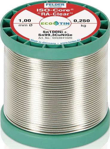 Lötdraht ISO-Core® RAClear 1mm 250g Sn100Ni+ FELDER-0