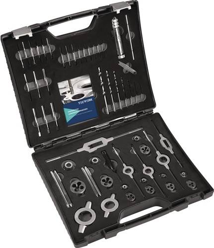 Gewindeschneidzeugsatz M3-M12 52-tlg.HSS Ku.-Koffer TECWERK-0