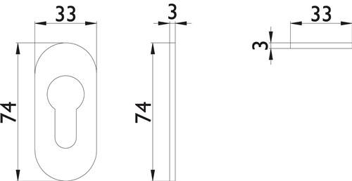 Kleberosette VA 60 Schildst.3mm PZ ov.TECWERK-3