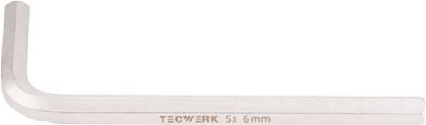 TECWERK Sechskantwinkelschraubendreher  Schlüsselweite 6 mm kurz