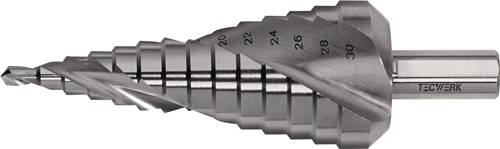 Stufenbohrer Bohrber.4-30mm HSS Spiralnut Z.2 Stufen 14 TECWERK-0