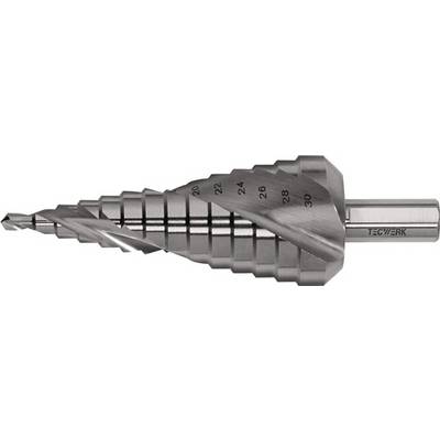 Stufenbohrer Bohrber.4-30mm HSS Spiralnut Z.2 Stufen 14 TECWERK-0