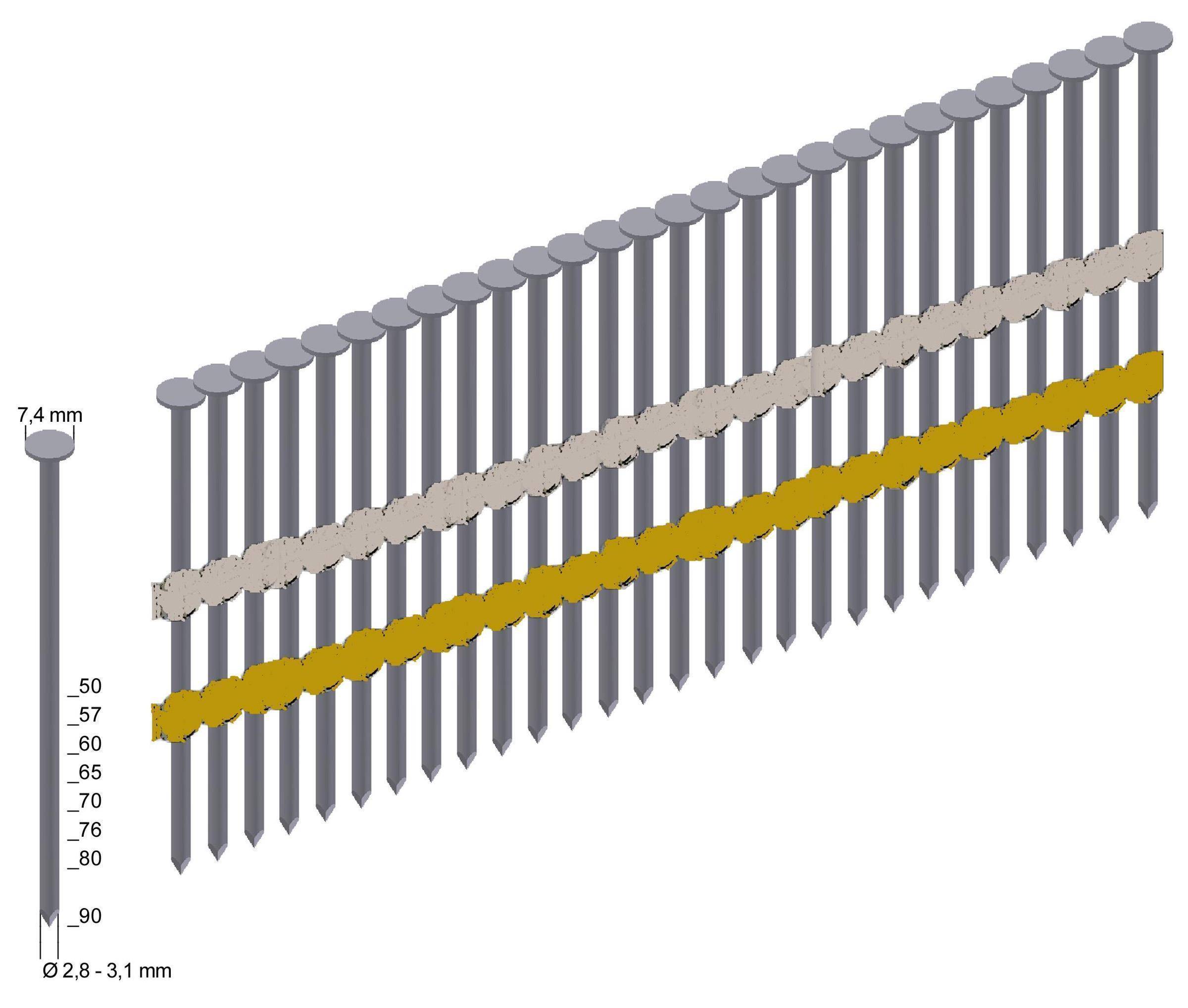 Prebena Streifennägel RK31/80BK Glattschaft-0