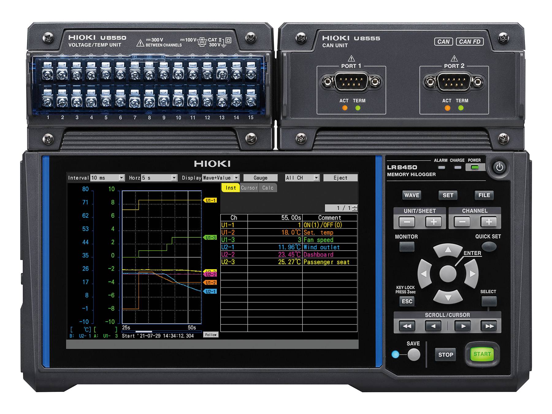 Hioki U8555 - Loggermodul für CAN und CAN FD Signale, 10 ms-2