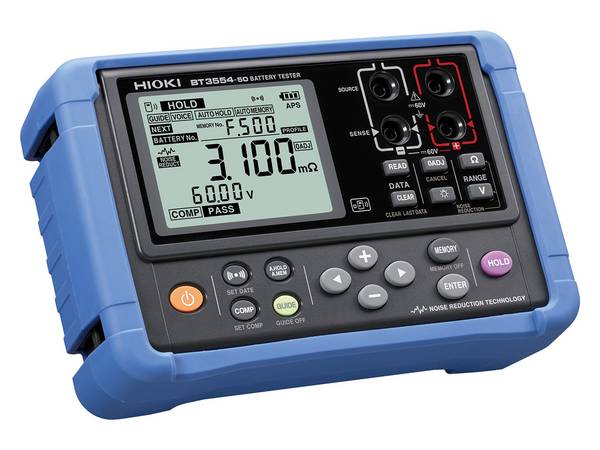 Hioki BT3554-52 - Tragbarer Batterietester, L2020 Prüfkabel mit abgewinkelter Spitze
