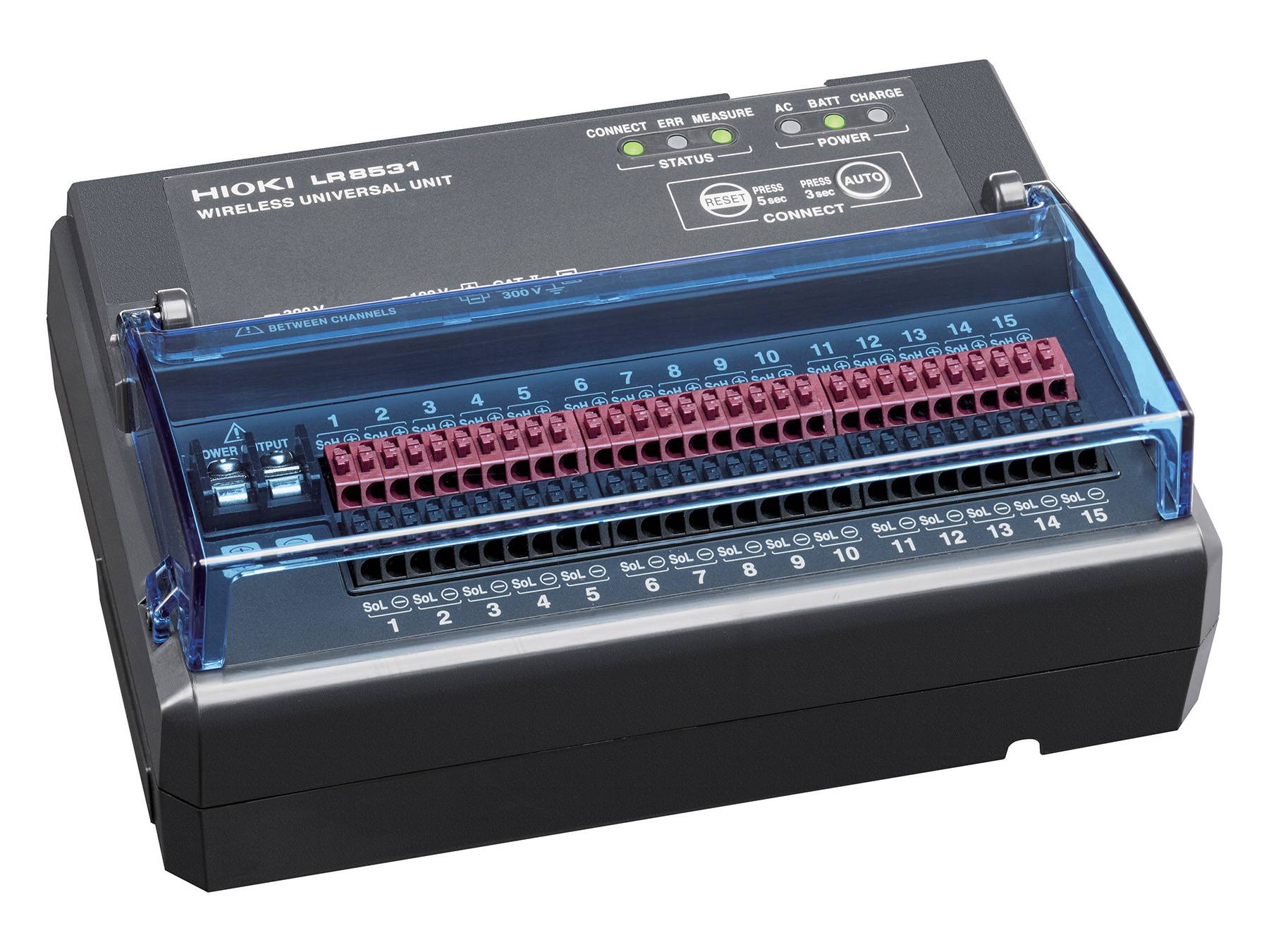 Hioki LR8531 - Drahtloses 15-Kanal Loggermodul für Spannung, Temperatur und Widerstand, 10 ms-0