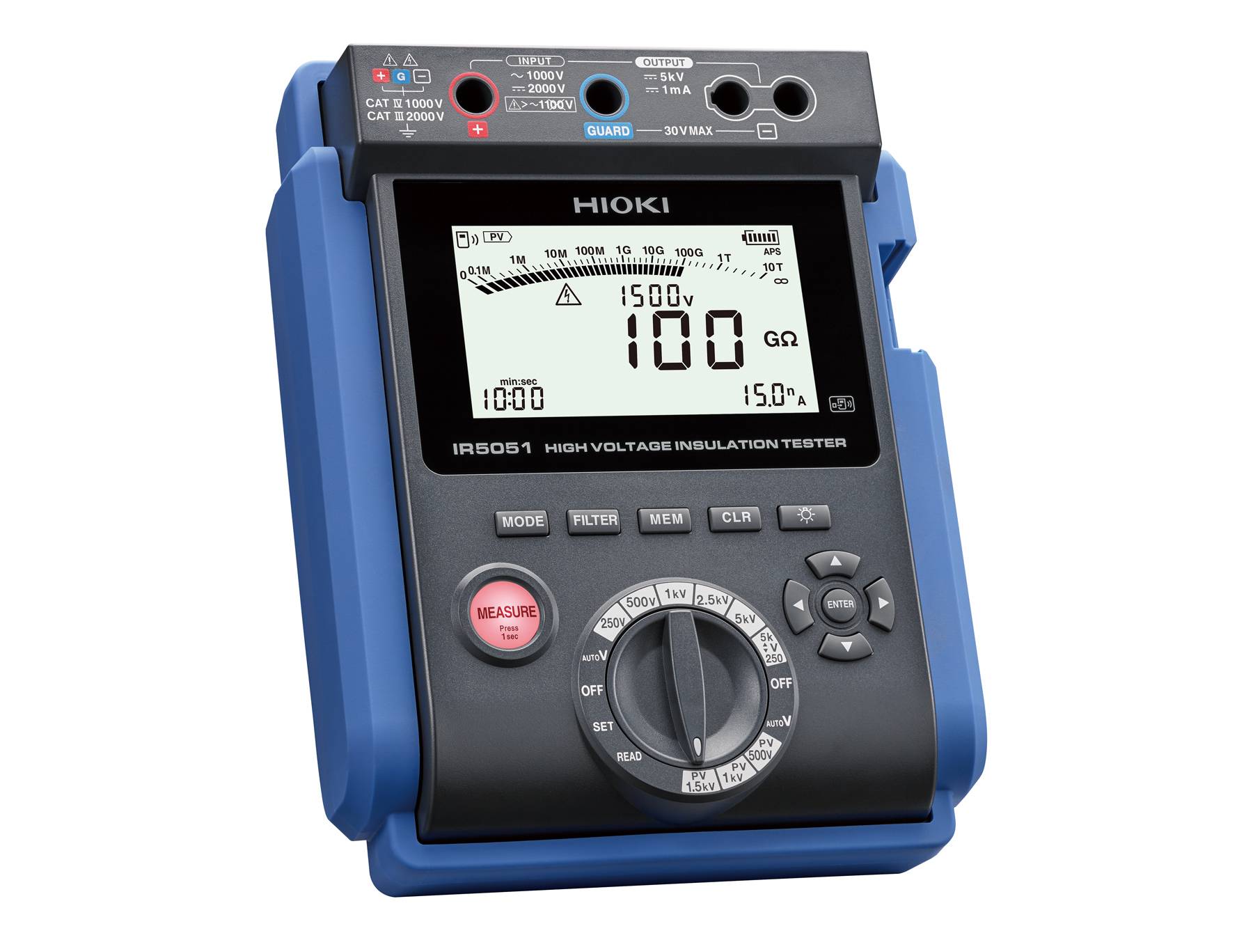Hioki IR5051 - Portabler Hochspannungs-Isolationstester mit PV-Funktion-0