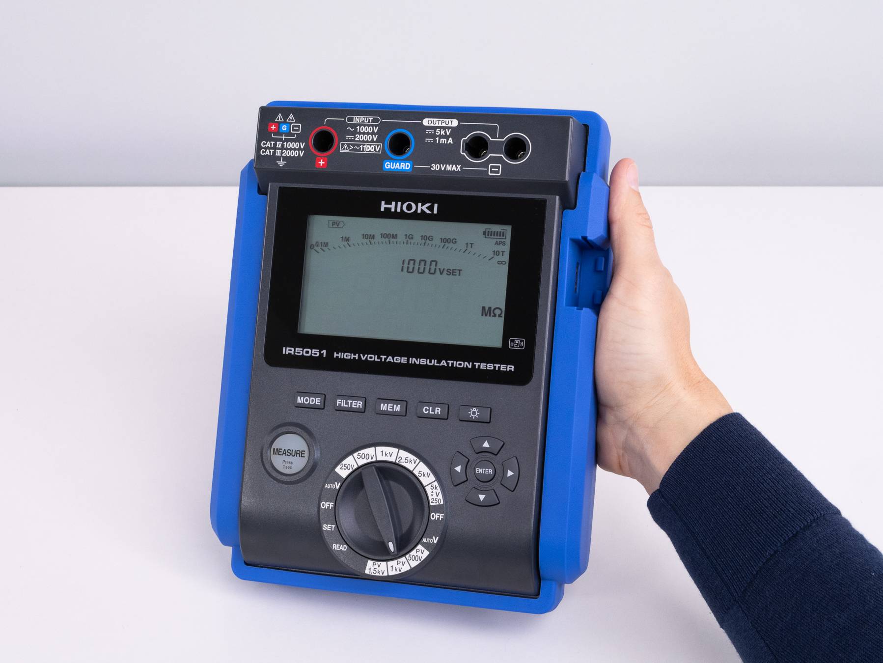 Hioki IR5051-90 - Portabler Hochspannungs-Isolationstester für PV-Systeme mit Z3210-1