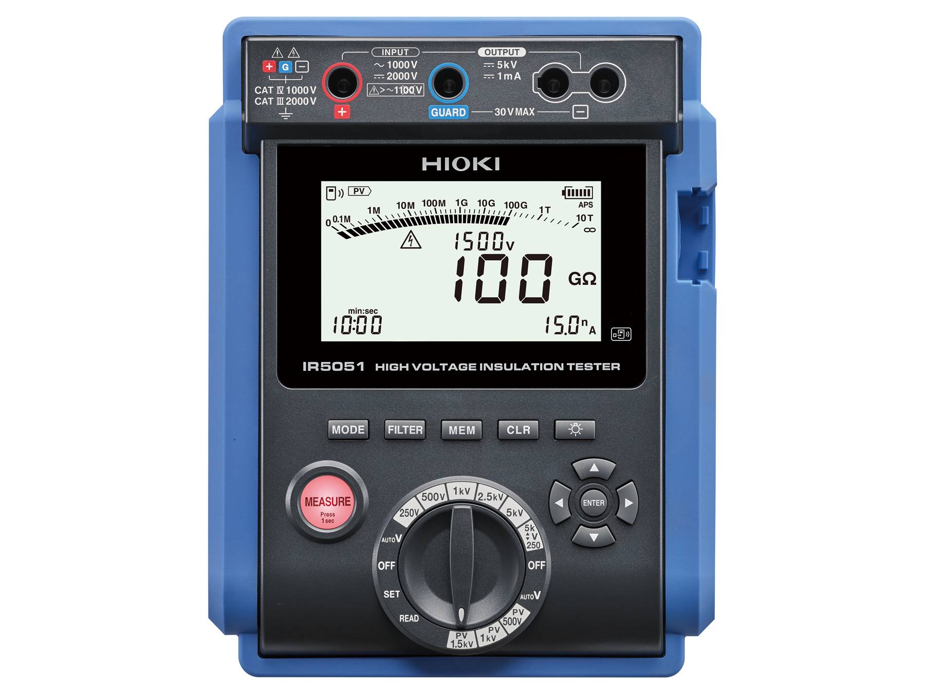 Hioki IR5051 - Portabler Hochspannungs-Isolationstester mit PV-Funktion-4