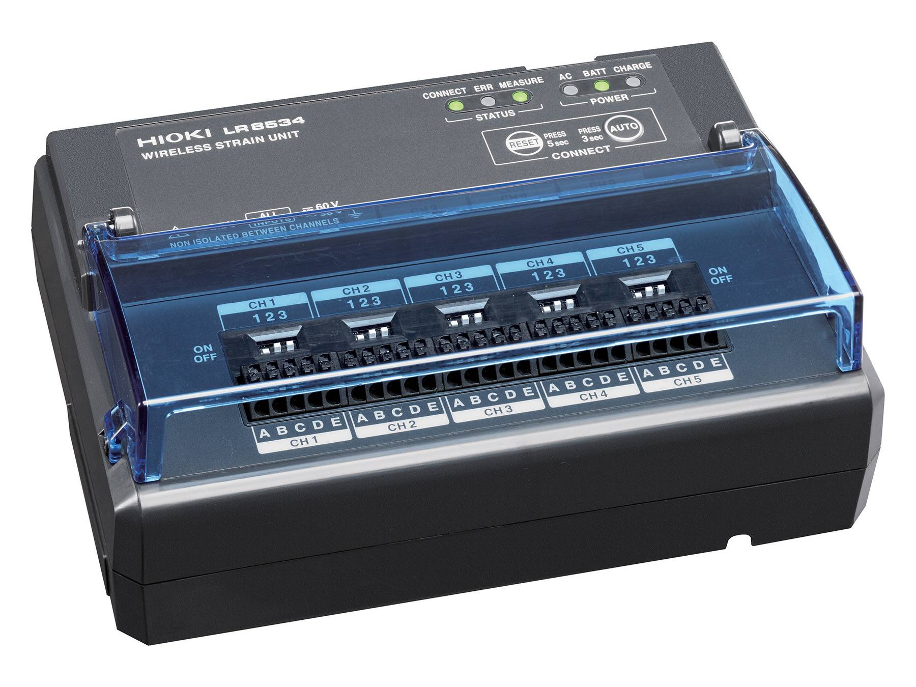 Hioki LR8534 - Drahtloses 5-Kanal Loggermodul für Dehnmessstreifen, 1 ms-0