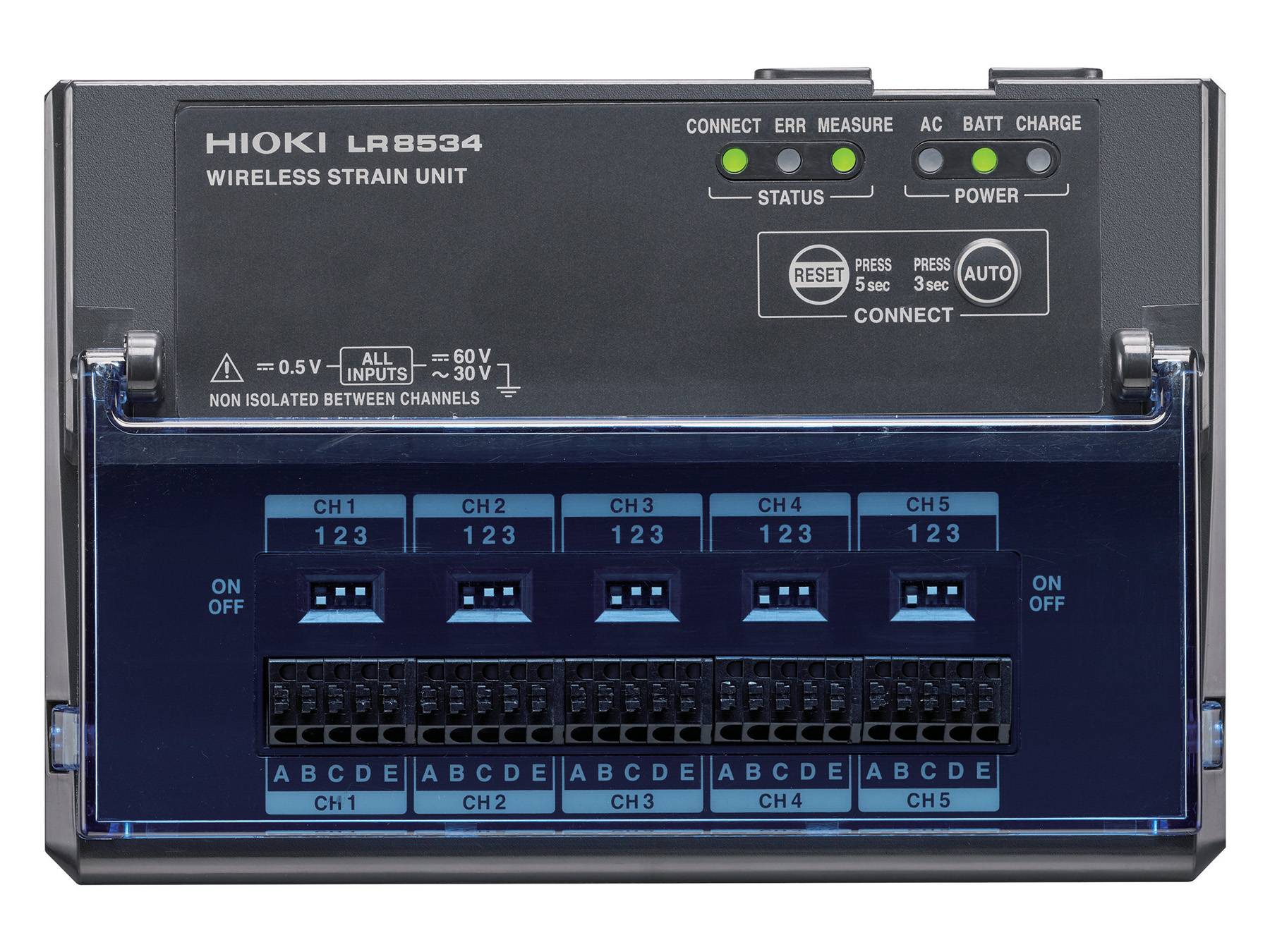 Hioki LR8534 - Drahtloses 5-Kanal Loggermodul für Dehnmessstreifen, 1 ms-1