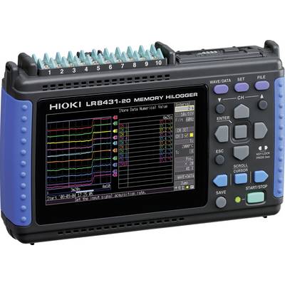 Hioki LR8431-20- Tragbarer 10-Kanal-Datenlogger für Spannungs-, Temperatur- und Impulserfassung-0