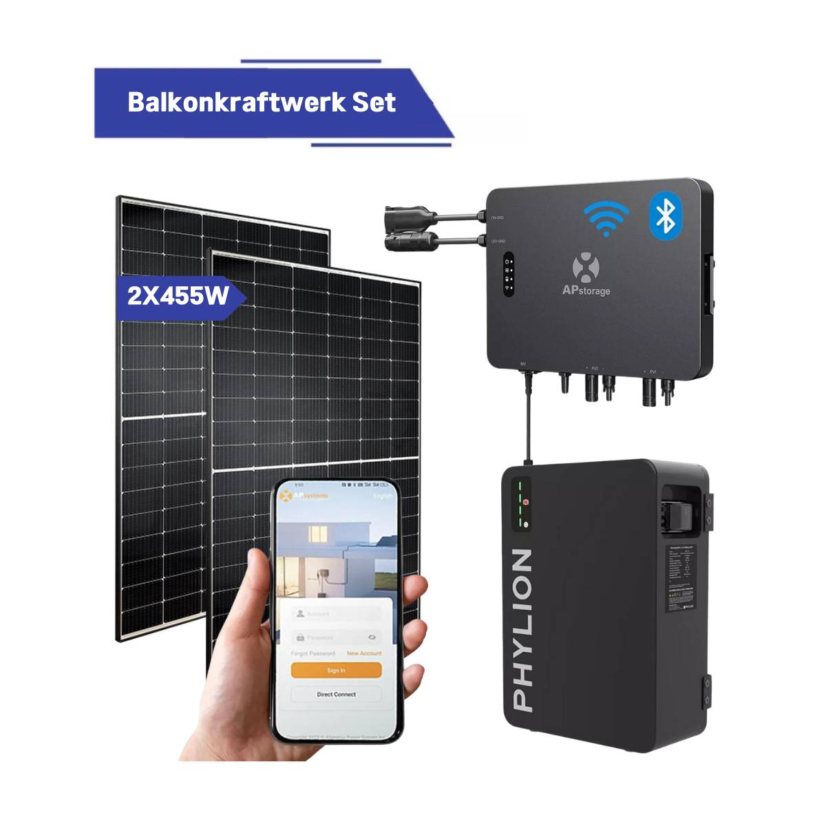 EZHI Apsystems Hybrid-Mikrowechselrichter für Balkonkraftwerk-1