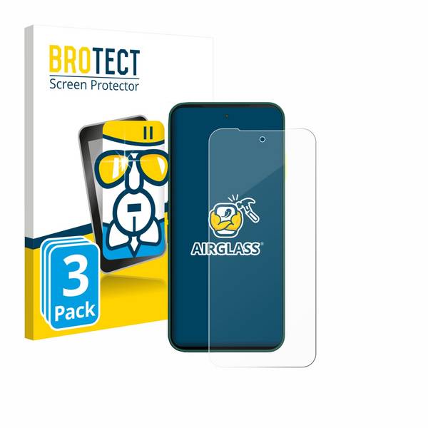 3x BROTECT Schutzglas für Fairphone 6 Schutzfolie Panzer Folie Glas Display Schutz klar