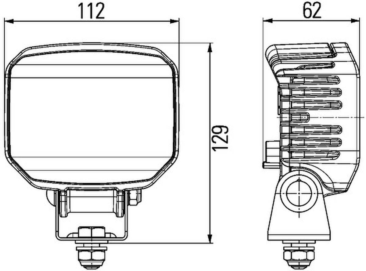 Arbeitsscheinwerfer 12 V 22 W LED 5.700 K 1.300 lm HELLA für HAMM-1