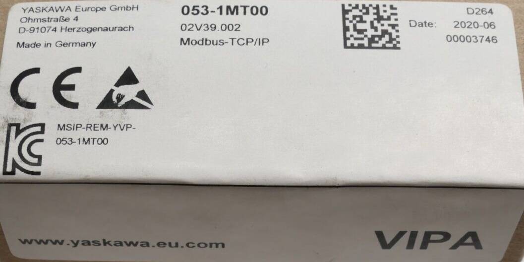 Yaskawa VIPA Modbus-TCP/IP Slave | 053-1MT00-1