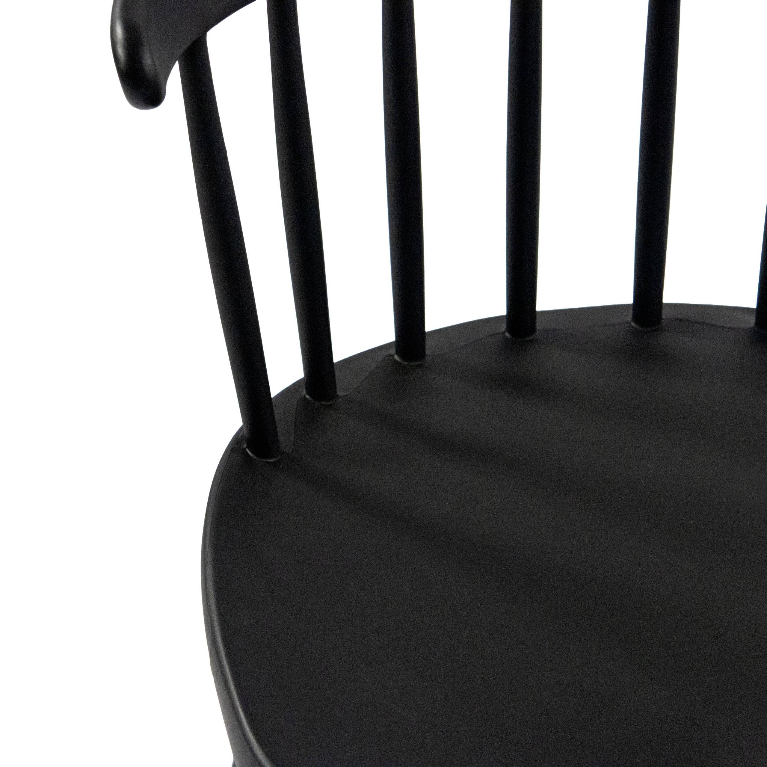 Dining Stuhl Besucherstuhl ARTIFO RIB Kunststoff schwarz hjh LIVING-4