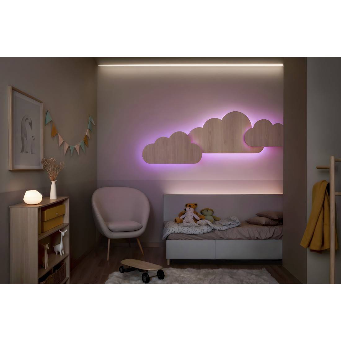 hama 00176669 LED-Streifen, RGBCCT, WLAN, Matter, dimmbar, selbstklebend, kürzbar, 5 m-2