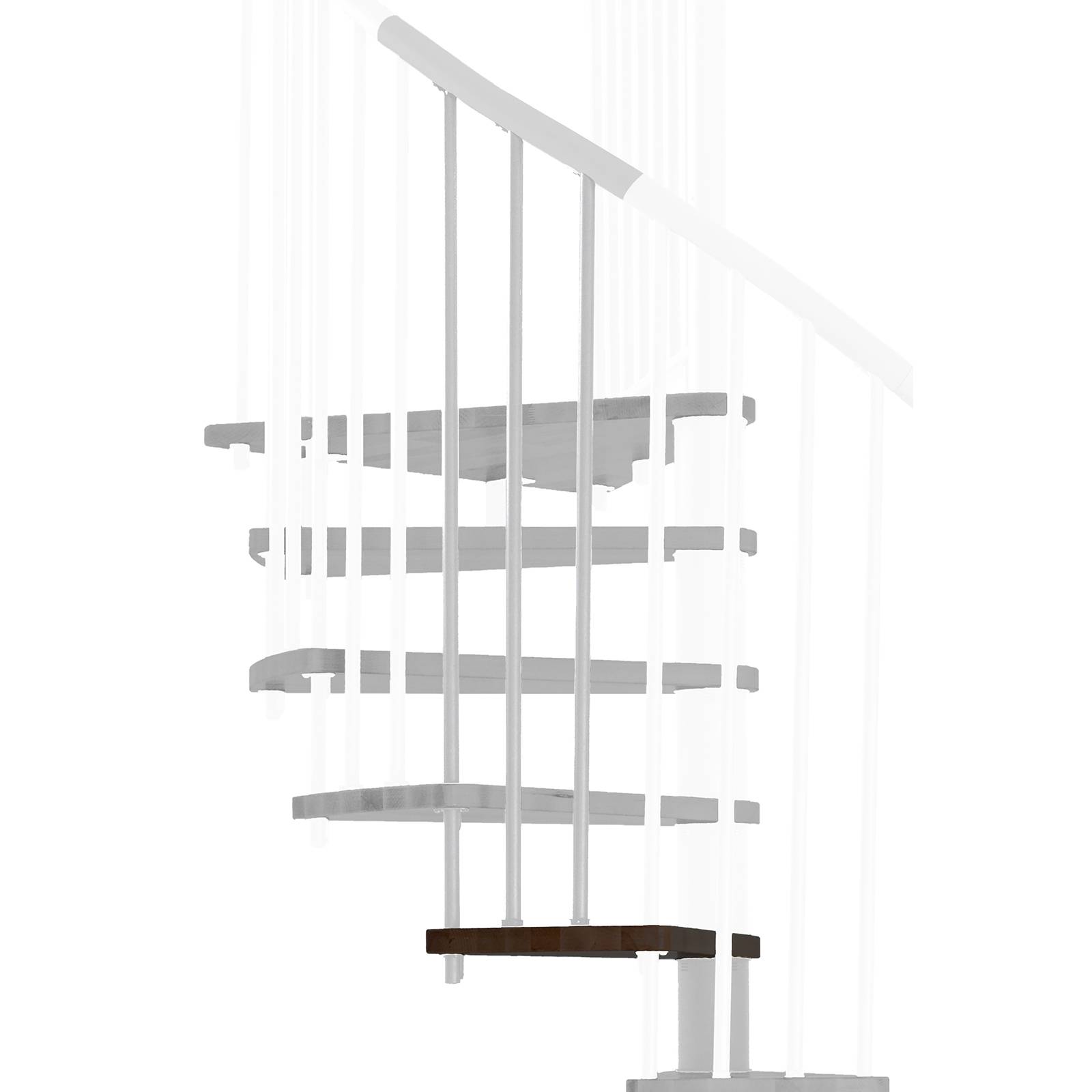 Minka Höhenerweiterung für Spiral Effect 140cm Durchmesser Walnuss Weiß-0