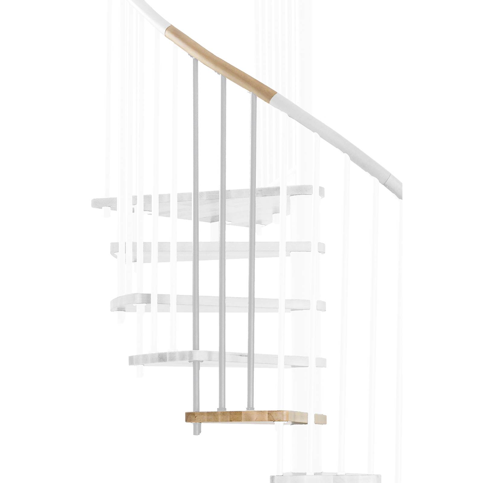 Minka Höhenerweiterung für Spiral Wood 140cm Durchmesser Eiche Weiß-0