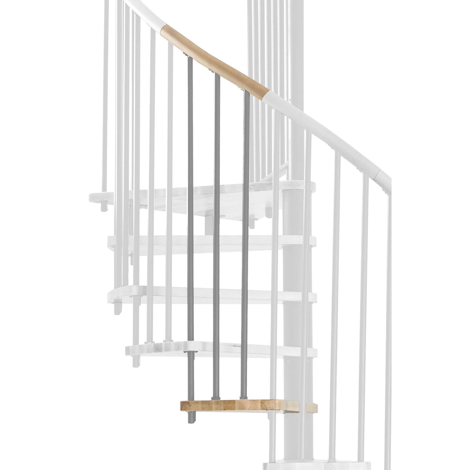 Minka Höhenerweiterung für Spiral Wood 160cm Durchmesser Eiche Grau-0