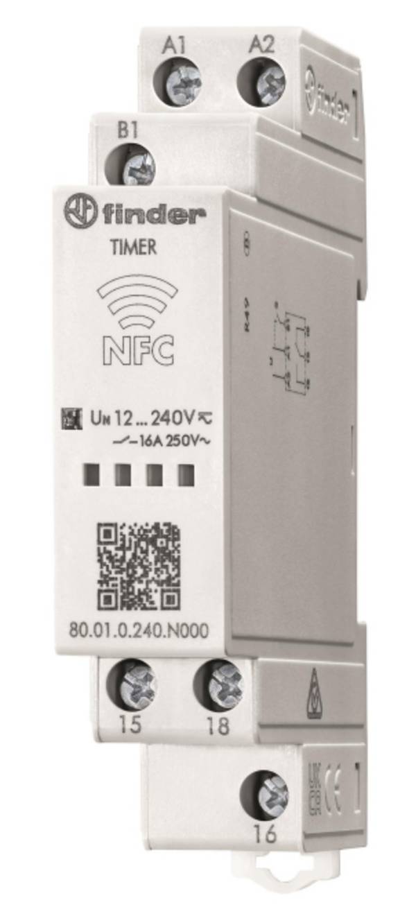 Finder Zeitrelais 80.01.0.240.N000 Programmierbar über NFC Multifunktion Industriematerial