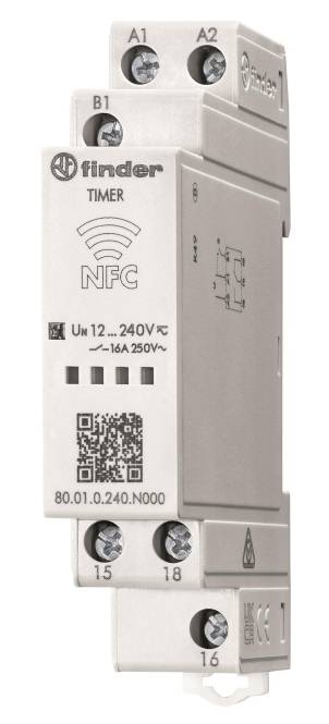 Finder Zeitrelais 80.01.0.240.N000 Programmierbar über NFC Multifunktion Industriematerial-0