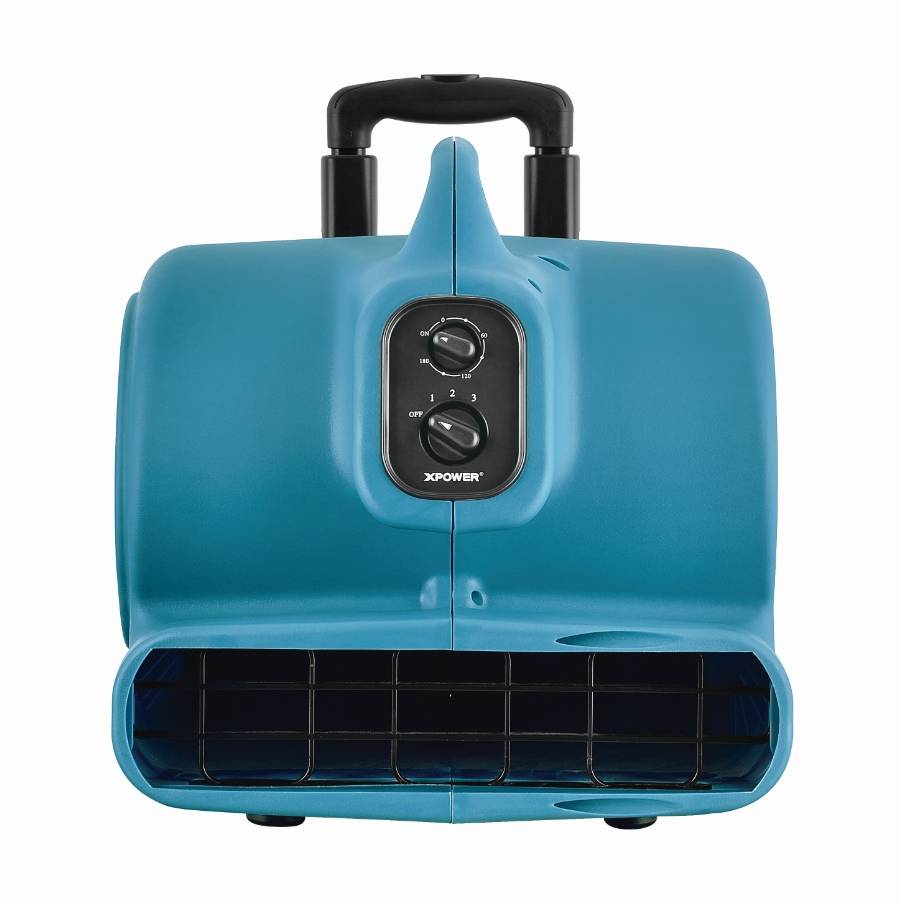 XPOWER P-600TH Flexibler Zentrifugalluftbeweger mit 3 Geschwindigkeiten, Timer, Rädern-0