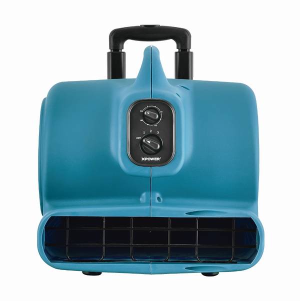XPOWER P-600TH Flexibler Zentrifugalluftbeweger mit 3 Geschwindigkeiten, Timer, Rädern