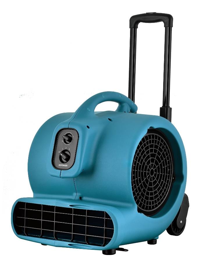 XPOWER P-800TH HOCHGESCHWINDIGKEITS-ZENTRIFUGALLUFTBEWEGER, 700 W, MIT TIMER, RÄDERN-2