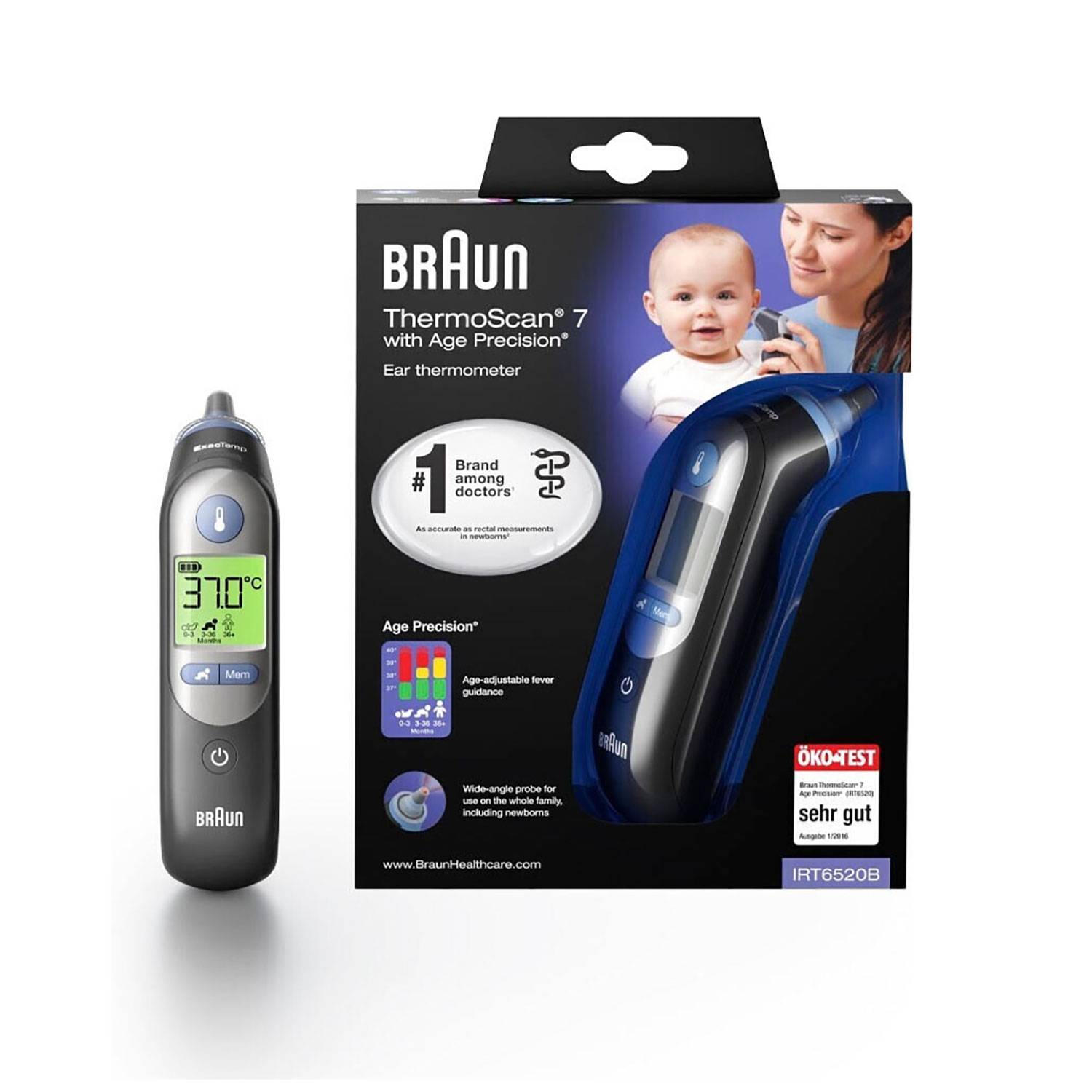 Braun Thermometer ThermoScan 7 IRT6520B Home & Living Körperpflege Gesundheit & Hygiene-1