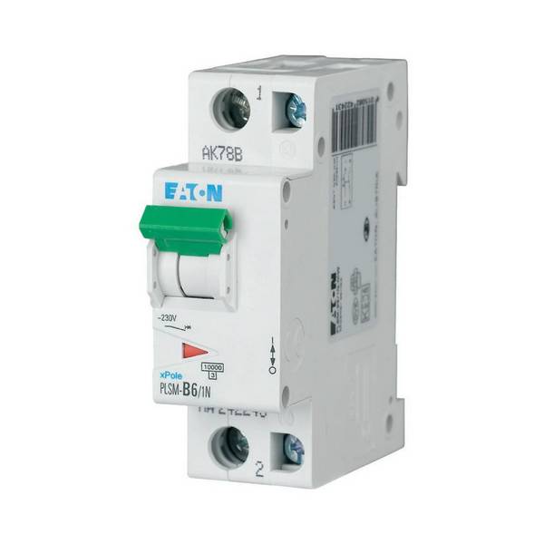 Eaton LS-Schalter 10kA B 6A/1pol+N 1,5TE Eaton PLSM-B6/1N-MW, 1 Stk.