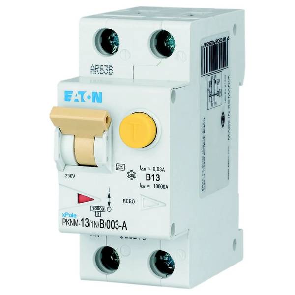 Eaton FI/LS-Kombischalter 13A 30mA B-LS-C 1N-polig Eaton PKNM-13/1N/B/003-A-MW, 1 Stk.