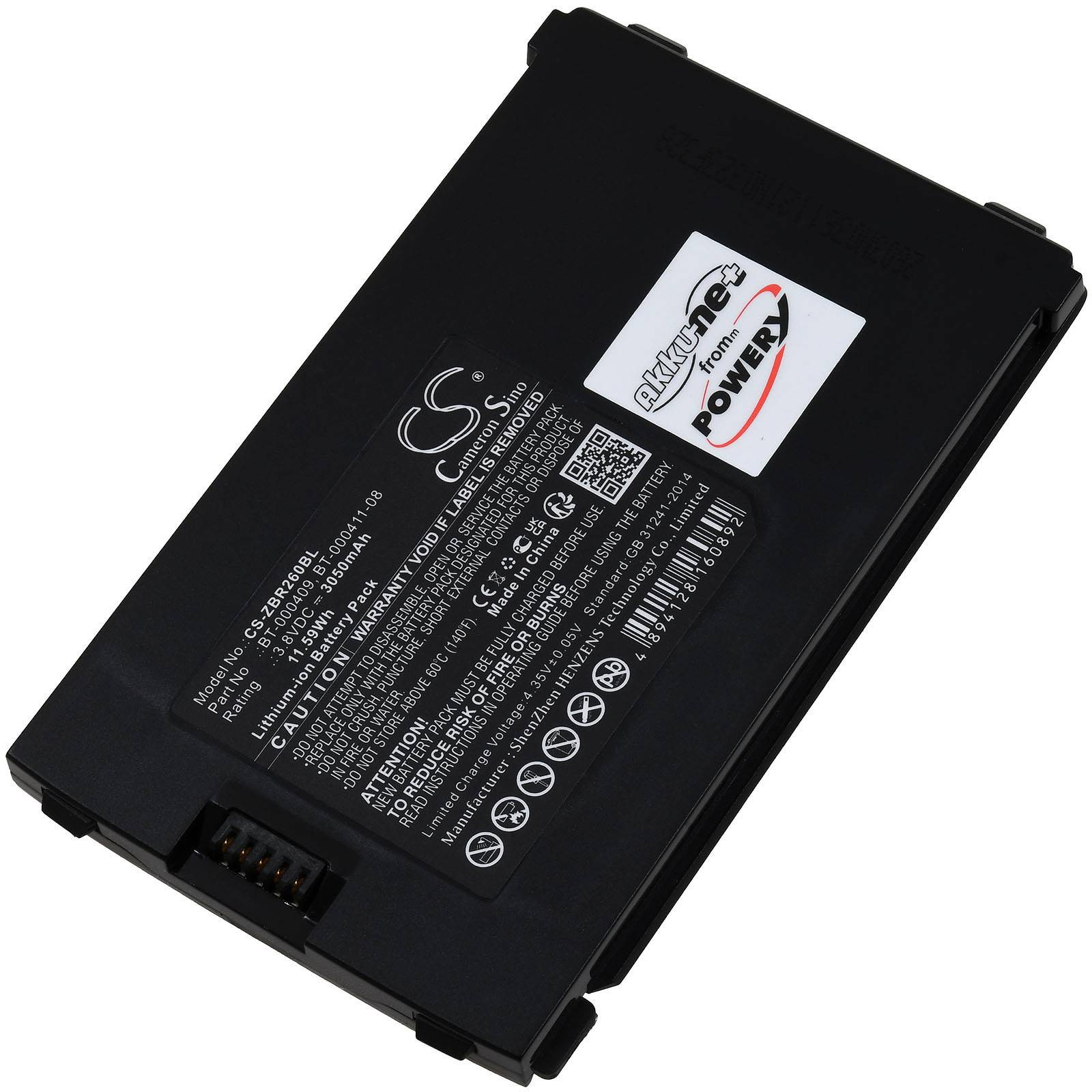 Akku kompatibel mit Zebra Typ BT-000409-56, 3,8V, Li-Ion-0
