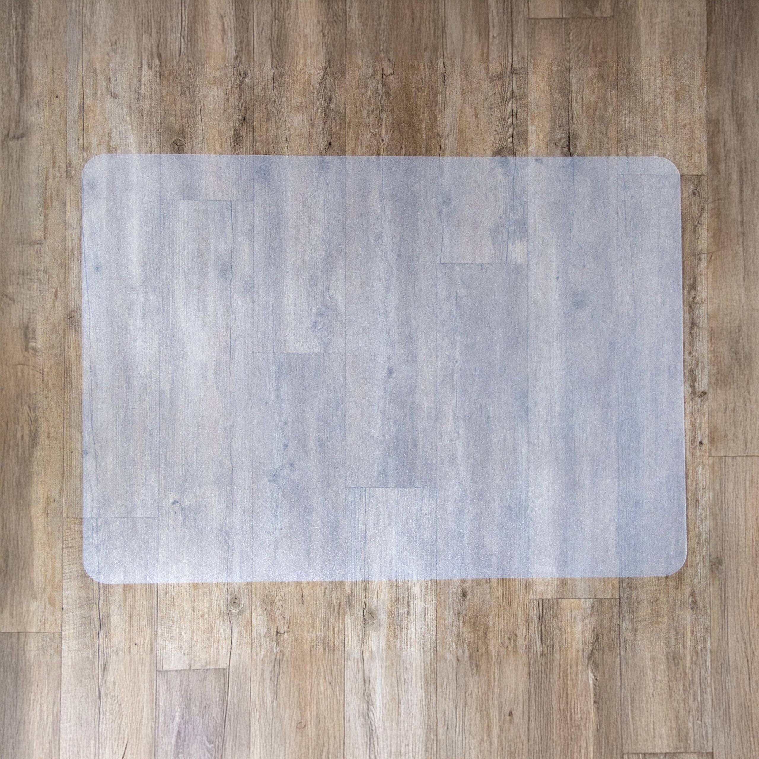 Bodenschutzmatte FORTIFLEX 150 x 116 cm für Hartböden PP/PE milchweiß hjh OFFICE-1