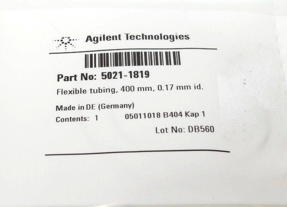 Agilent Technologies Flexible tubing, 400mm, 0.17mm id. | 5021-1819-0