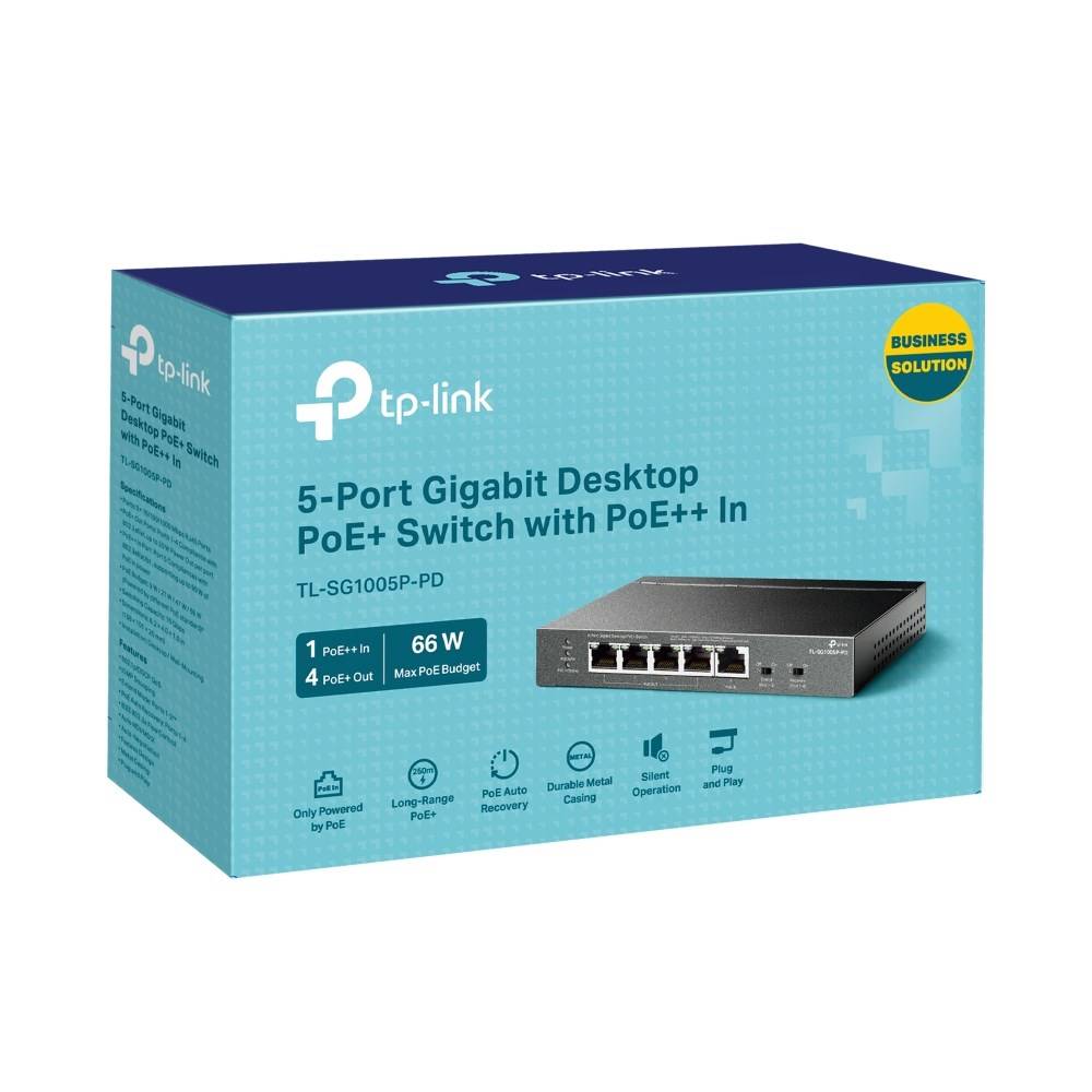 TP-Link TL-SG1005P-PD Network Switch Gigabit Ethernet 10/100/1000 Power over Ethernet PoE Black-2