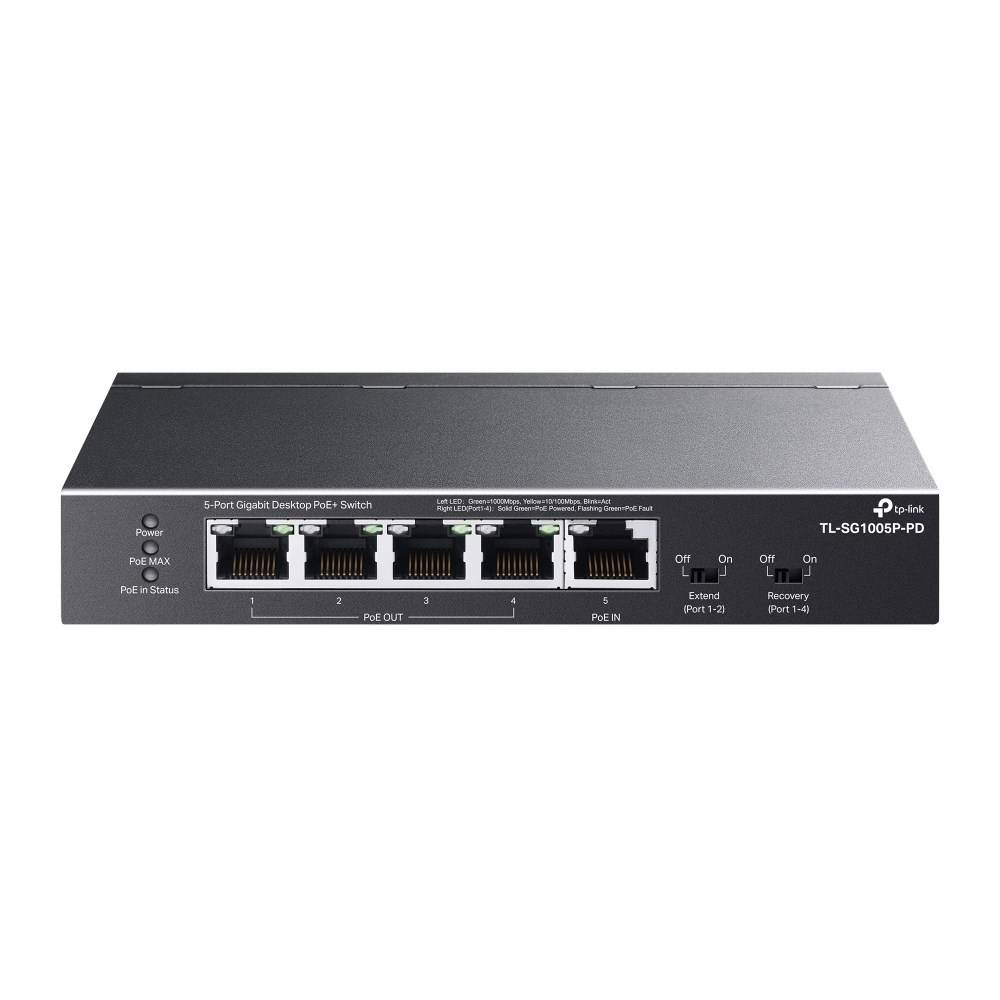 TL-SG1005P-PD V1 - Switch - unmanaged - 4 x 10/100/1000 (PoE+)-0