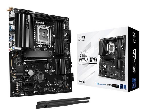 ASRock 1851 Z890 Pro-A WiFi -DDR5/4xM.2/DP/HDMI/USB-C/A - Mainboard - Intel Sockel 1851 (Core Ultra 100&200)