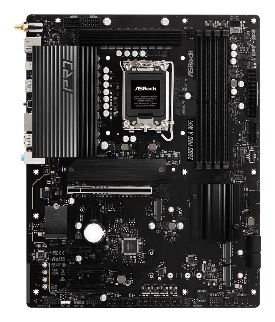 ASRock 1851 Z890 Pro-A WiFi -DDR5/4xM.2/DP/HDMI/USB-C/A - Mainboard - Intel Sockel 1851 (Core Ultra 100&200)-2