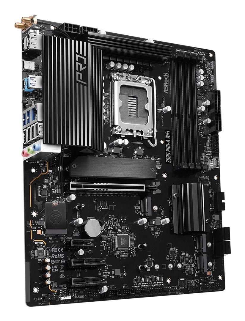 ASRock 1851 Z890 Pro-A WiFi -DDR5/4xM.2/DP/HDMI/USB-C/A - Mainboard - Intel Sockel 1851 (Core Ultra 100&200)-3