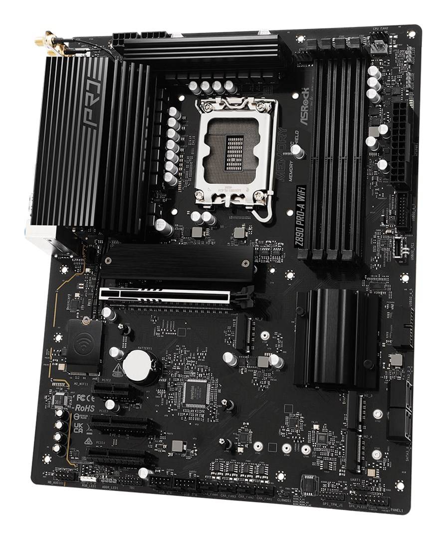 ASRock 1851 Z890 Pro-A WiFi -DDR5/4xM.2/DP/HDMI/USB-C/A - Mainboard - Intel Sockel 1851 (Core Ultra 100&200)-4