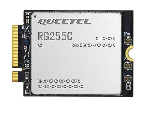 Quectel RG255C-GL M.2 Modem (5G RedCap/LTE, 223 Mbps DL / 123 Mbps UL)