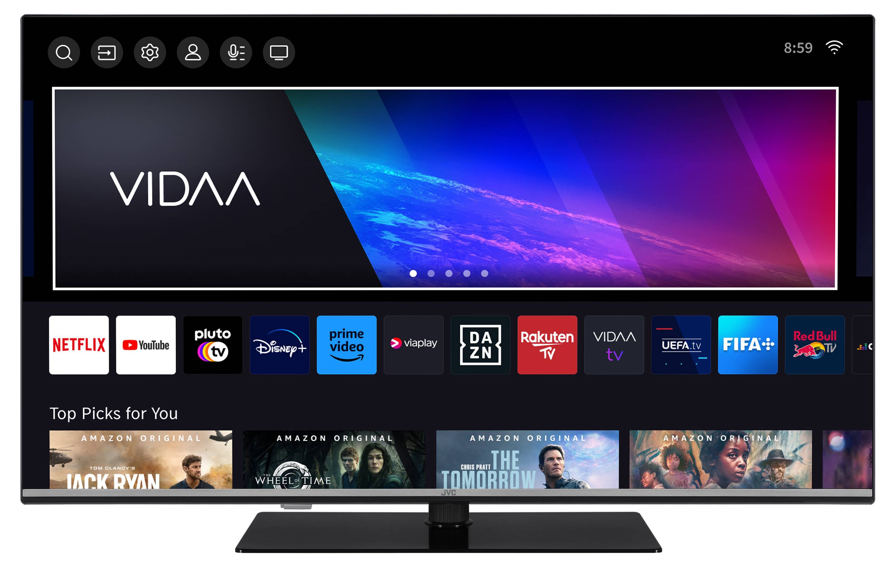 JVC LT-40VQF555D QLED Fernseher 40 Zoll Smart TV VIDAA Full HD Auflösung HDR TV Triple-Tuner (2026)-1