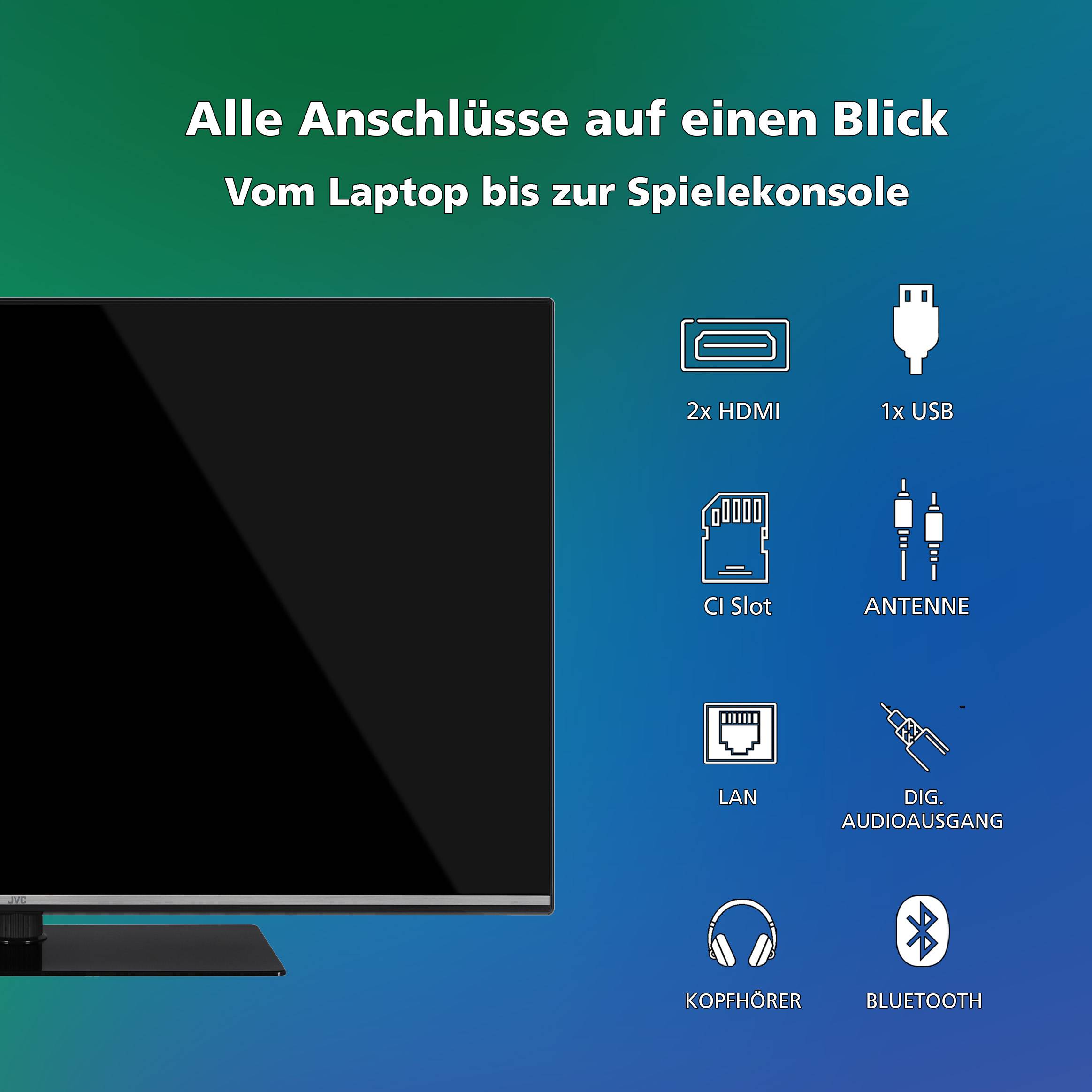 JVC LT-40VQF555D QLED Fernseher 40 Zoll Smart TV VIDAA Full HD Auflösung HDR TV Triple-Tuner (2026)-3